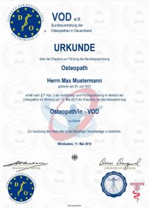 Diplom Osteopathische