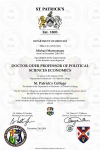 doctor_diplom_St_ Patrick_s_College_1